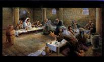 The Betrayal as painted by Marilyn Todd-Daniels, depicts one of the most remembered scenes in the Bible, The Last Supper. 